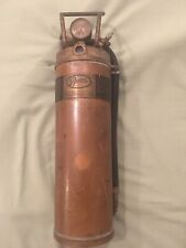 Rare Antique Pyrene Copper Fire Extinguisher 2 Quart Pressure Type Gauge - Empty picture