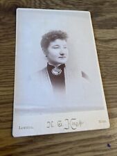 Antique Cabinet Photo - Woman with Brooch, King Studio Lowell MI 6x4 picture