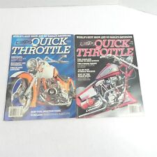VINTAGE 1995 QUICK THROTTLE MOTORCYCLE MAGAZINE LOT OF 2 ISSUES HARLEYS CHOPPERS picture