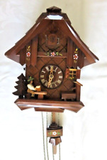 Cuckoo Clock Chalet Style Made Germany Anton Schneider Black Forest Beer Drinker picture