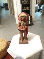 Cheif Smoke Shop Peace Pipe  Statue Tribal Retro Art Universal Statuary Indian  picture