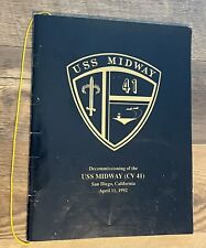 RARE USS CV-41 DECOMMISSIONING BOOKLET / 1992 VINTAGE NAVY MILITARY Rare picture