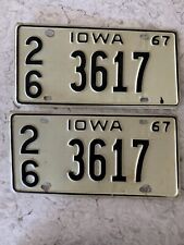 1967 iowa license plates. County 26 #3617 picture