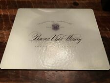 Nice Minty BUENA VISTA WINERY Sonoma CA Fogged Textured Glass Wine Cheeseboard picture
