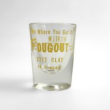 VINTAGE WILHELM HOTEL THE DUGOUT SHOT GLASS BAR picture