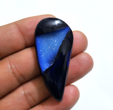 Outstanding Blue Window Druzy Agate Fancy Shape Cabochon 53 Crt Loose Gemstone picture
