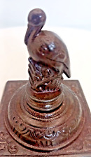 LOVELY ANTIQUE VICTORIAN CAST IRON PELICAN DESK PAPERWEIGHT STATUE c1880 good picture