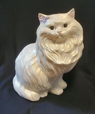 Vintage 1980s Ceramic Cat Statue picture