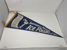 Shipstads & Johnson Ice Follies Figure Skating Ice Capades 1964 Pennant Banner picture
