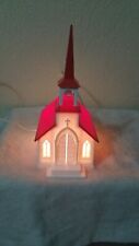 Vintage Noma Illuminated Plastic Christmas Church 1960s 10
