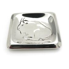 MidCentury Modern Bison Bull Chrome Tray MCM Lars Andersson for Avesta Sweden picture