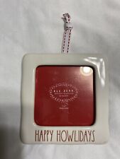 RAE DUNN CHRISTMAS DOG PICTURE FRAME ORNAMENT “HAPPY HOWLIDAYS picture