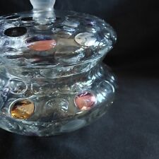 Vintage Crystal Borske Sklo Chech Glass Work Candy Dish W Lid Unmarked picture