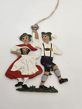 Kuhn Zinn Couple Germany Handpainted Pewter & Enamel Ornament Vintage  picture