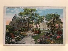 Barbour Residence St Johns Church Canajoharie NY Garden Vintage Postcard 1926 picture
