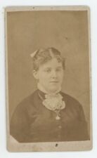 Antique CDV Circa 1870s Beautiful Young Woman with Necklace Middletown, PA picture