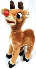 Gemmy RUDOLPH the Red Nosed REINDEER animated plush sings nose lights head turns picture