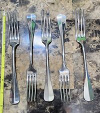 😘LOT OF 5 WMF GERMANY🇩🇪 CROMARGAN STAINLESS c1967- MARLOW PLACE 🍽 FORKS🔎👀 picture