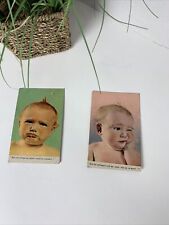 2 Vintage Baby Funny Saying Souvenir Postcard 
