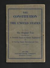 THE CONSTITUTION OF THE UNITED STATES  ORIGINAL TEXT 1940 COLLECTIBLE FREESHIPIN picture