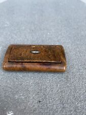 ANTIQUE 18TH CENTURY BURL WOOD & SHELL SNUFF BOX picture