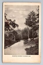 MA-Massachusetts, Mountain Roadway To Sunset Hall, Vintage Souvenir Postcard picture