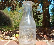 SCARCE Vtg MOHAWK FARMS-STATEN ISLAND New York-NY DAIRY MILK BOTTLE Indian Chief picture
