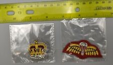 Bullion Paratrooper Brevet Wings and Queens Crown -  picture