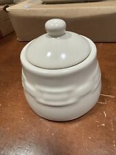 Longaberger Pottery Woven Traditions ivory  Sugar Bowl No Lid No Box picture