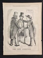 Disraeli Gladstone Bright Coalition 1855 Punch Political Cartoon picture