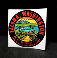 Tacoma Washington Travel Decal / Vintage Style Vinyl Sticker picture