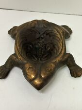 VTG Brass Frog Ashtray Dish Collectable picture