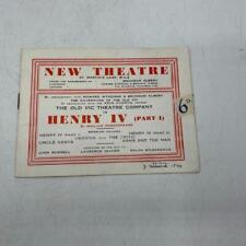Playbill Theater Program New Theatre Henry IV Part I picture