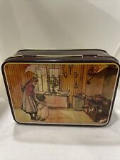 Vintage Sarah Kay Metal Tin Box, Tin Case. Cottage Decor. RARE ITEM picture