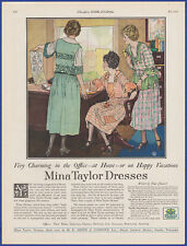 Vintage 1922 MINA TAYLOR DRESSES Women's Fashion Ephemera 1920's Print Ad picture