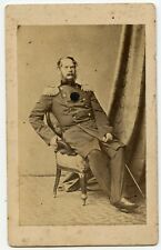 Prince Karl of Prussia in military uniform Vintage CDV Photo Royalty picture