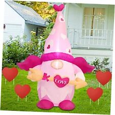 Juegoal Valentine Inflatable Cupid Gnome, Lighted Blow Up Pink Swedish Gnomes  picture