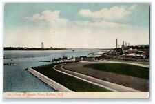 1911 View Of Head Of Niagara River Buffalo New York NY Posted Antique Postcard picture