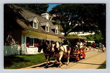 Mackinac Island MI-Michigan, Horses & Carriages, Vintage Souvenir Postcard picture