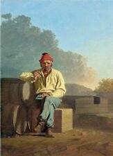 Oil painting Mississippi-Boatman-1850-George-Caleb-Bingham-oil-painting handmade picture