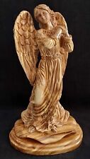Angle Statue olive wood hand carved from holy land  12.5inch picture