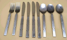 LOT OF 9: Vintage Farberware Crossway Stainless Flatware - Spoons, Forks, Knives picture