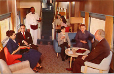 Vtg Postcard Downstairs Lounge, Domeliner, City of Portland, Union Pacific RR picture