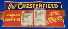 Vintage Buy Chesterfield Cigarettes Canvas Sign / Banner ~ Indoor / Outdoor picture