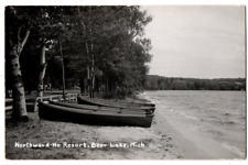 MI Michigan Bear Lake Northward Ho Resort Manistee County Postcard RPPC picture