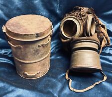 👀🎖 Rare WW1 Original German Gas Mask With Original Canister 🎖👀 picture