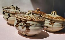 Vintage Japanese Studio Art Pottery Bowl Lidded Stoneware picture