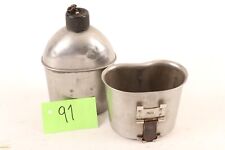 Vintage WWII Era Canteen 1944 Date and Korean War Cup Combo picture