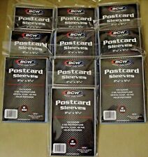 1000 BCW POSTCARD SLEEVES Archival Safe Bags 10 Pack@100 Acid Free Polypropylene picture
