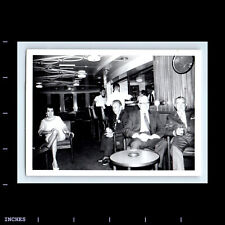 Vintage Photo MEN WOMEN IN DINING HALL picture